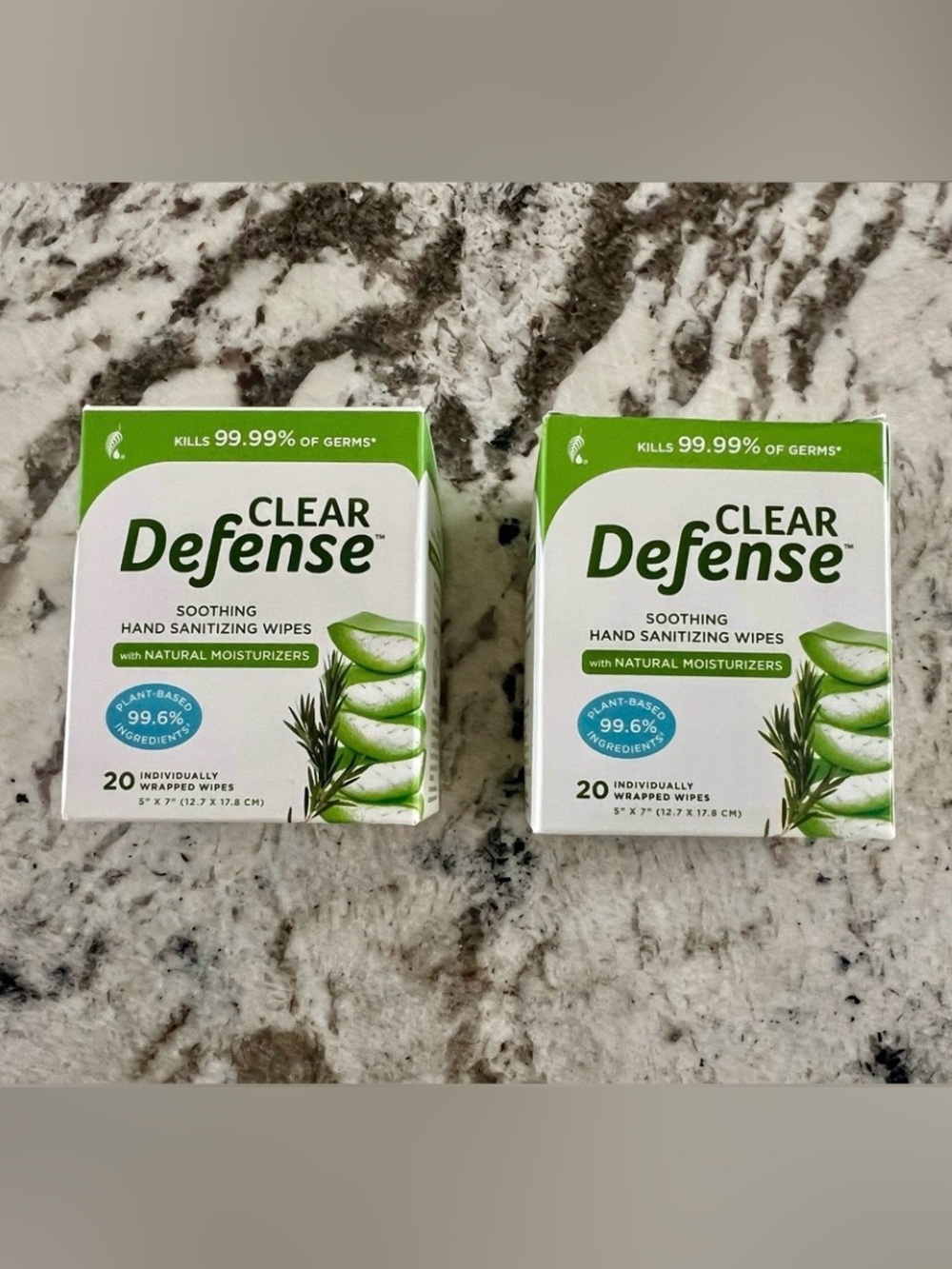 Clear Defense Soothing Hand Sanitizing Wipes - Green Aloe (20 Count)